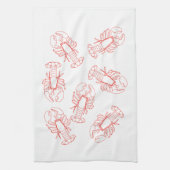 Lobsters Galore Tea Towel Geschirrtuch (Vertikal)