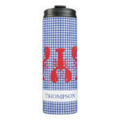 Lobsters Gingham NAME Coastal Family Wiedersehen F Thermosbecher (Vorderseite)