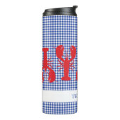 Lobsters Gingham NAME Coastal Family Wiedersehen F Thermosbecher (Nach links gedreht)