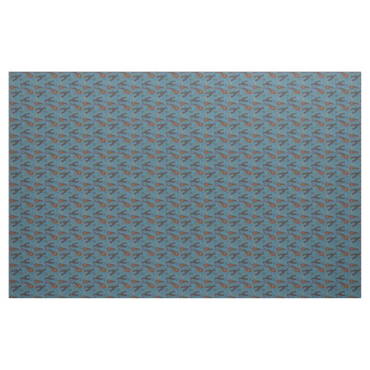 Lobsters in the Sea Patterned Stoff (Yard (91,4 cm))