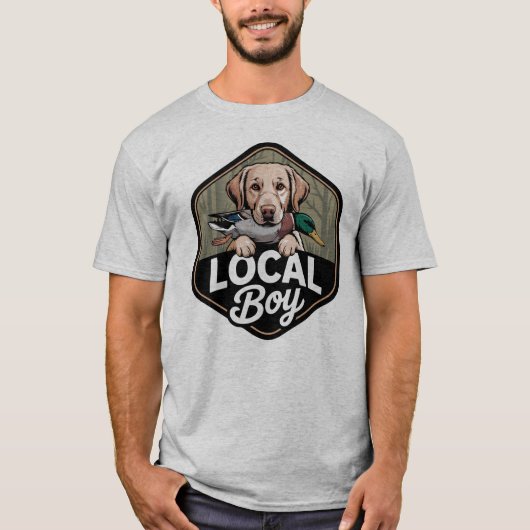 Local Boy Hunting Dog Southern Country- Labrador T-Shirt (Vorderseite)