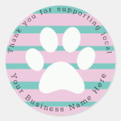 Local Dog Business Print Thank You Stickers (Vorderseite)