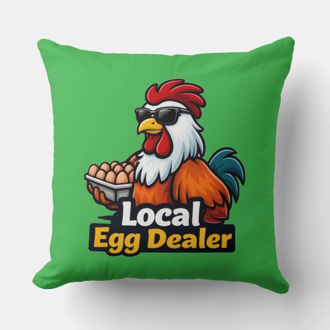 Local egg dealer, gansta, roster. kissen (Vorderseite)