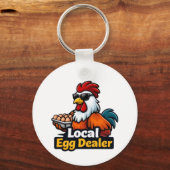 Local egg dealer, gansta, roster. schlüsselanhänger (Rückseite)