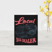 Local Egg Er Retro Chicken Funny Farmer Easter Adu Karte (Gelbe Blume)