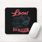 Local Egg Er Retro Chicken Funny Farmer Easter Adu Mousepad (Mit Mouse)