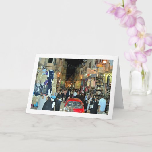 Local Egyptians at Luxor Market Karte (Orchidee)