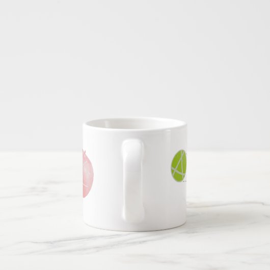 Local flatness explained with red and green apples espressotasse (Rückseite)