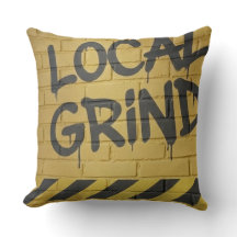 "Local Grind" Street Art Dustr Schwarz und Gelb