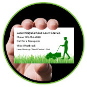 Local Neighbhood Lawn Service Business Card Visitenkarte