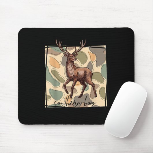 Local Southern Boy Deer Hunting Camo Outdoor Vinta Mousepad (Mit Mouse)