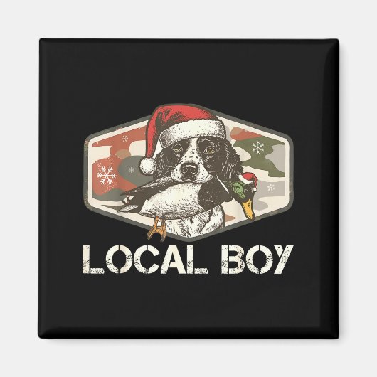 Local Southern Boy Duck Hunting Black Lab Outdoor Magnet (Vorne)