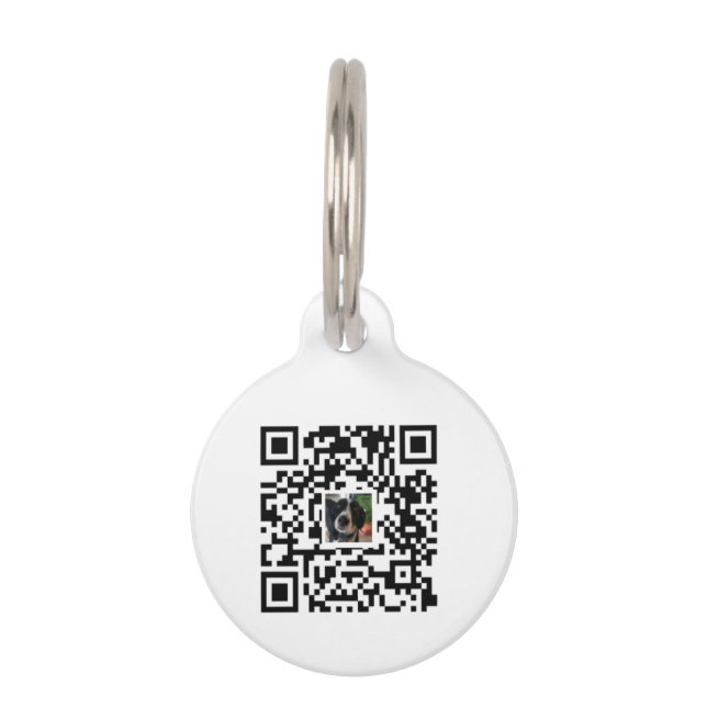 LOCALIZA A TU MASCOTA PERDIDA Placa con código QR  Haustiermarke (Vorderseite)