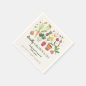 Locally Grown Baby Farmers Market Couples Shower Serviette (Ecke)