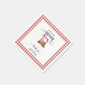 Locally Grown Baby Shower Carrots Gingham Serviette (Ecke)