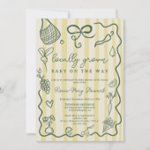 Locally Grown Baby Shower Citrus Farmer’s Market Einladung (Vorderseite)