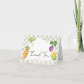 Locally Grown Baby Shower Dankeskarte (Vorderseite)