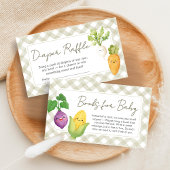 Locally Grown Baby Shower Diaper Raffle Begleitkarte