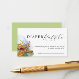 Locally Grown Baby Shower Diaper Raffle Tickets Begleitkarte