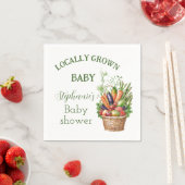 Locally Grown Baby Shower Farmers Market Serviette (Beispiel)