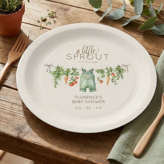 Locally Grown Baby Shower Party Pappteller