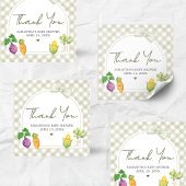 Locally Grown Baby Shower Quadratischer Aufkleber