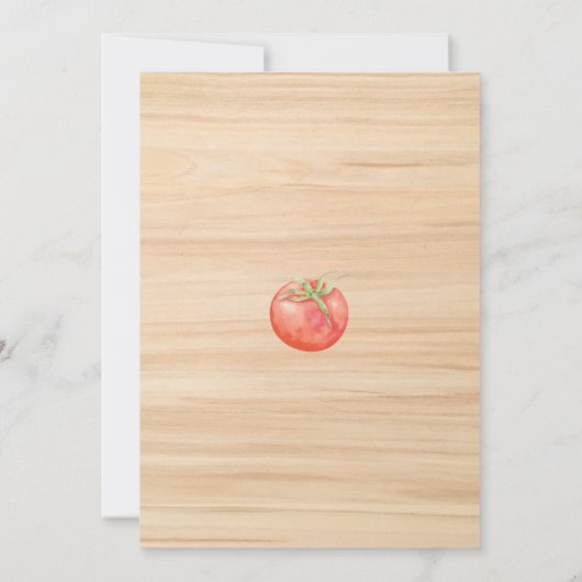 Locally Grown Baby Shower Watercolor Vegetables Einladung (Rückseite)