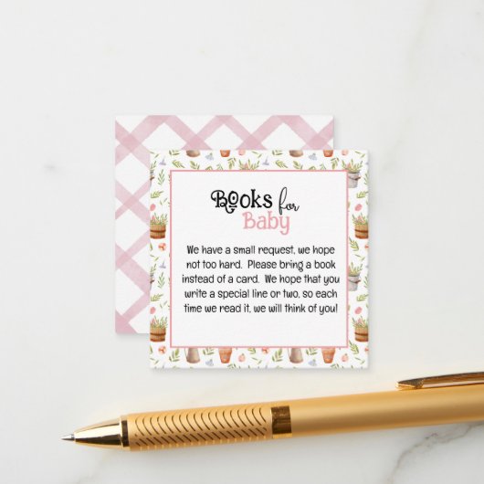 Locally Grown Book for Baby Card Begleitkarte (Vorderseite/Rückseite Beispiel)