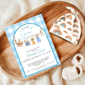 Locally grown boybaby shower little sprout  einladung