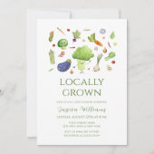 Locally grown Bundle Vegetables Baby Shower Einladung (Vorderseite)