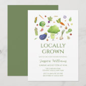 Locally grown Bundle Vegetables Baby Shower Einladung (Vorne/Hinten)