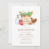 Locally grown Bundle Veggies Chic Baby Shower Einladung (Vorderseite)
