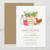 Locally grown Bundle Veggies Chic Baby Shower Einladung (Vorne/Hinten)