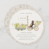 Locally Grown Chocolate Retriever Baby Shower Einladung (Vorne/Hinten)