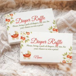 Locally Grown Clothesline Apple Baby Shower Diaper Begleitkarte