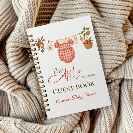 Locally Grown Clothesline Apple Baby Shower Guest Notizblock