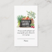 Locally Grown Diaper Raffle Tickets Baby Shower Begleitkarte (Vorderseite)