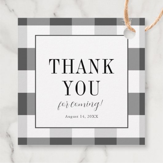 Locally Grown Farmers Market Baby Shower Geschenkanhänger (Rückseite)