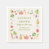 Locally Grown Farmer's Market Veggies Baby Shower Serviette (Vorderseite)