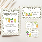 Locally Grown Little Sprout Baby Shower Einladung
