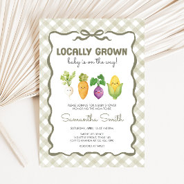 Locally Grown Little Sprout Baby Shower Einladung