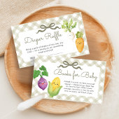 Locally Grown Little Sprout Shower Diaper Raffle Begleitkarte