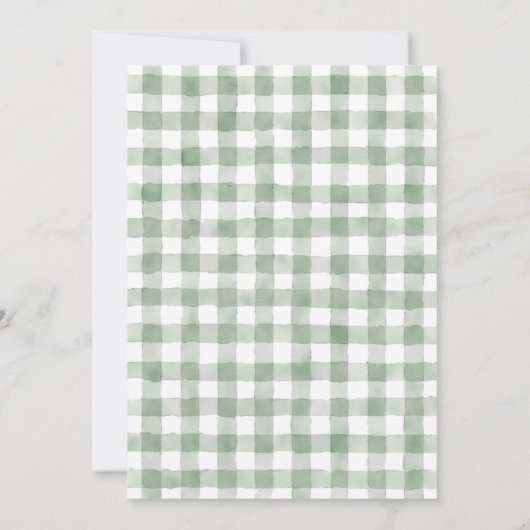 Locally Grown Market Stand Sage Green Baby Shower Einladung (Rückseite)