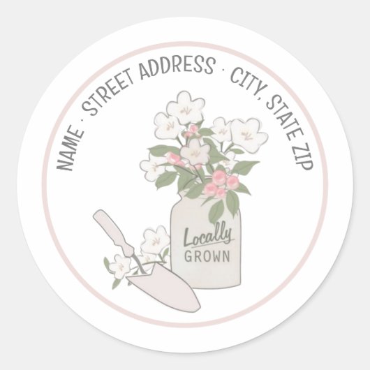 Locally Grown Return Address Sticker (Vorderseite)