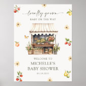 Locally Grown Rustic Boho Baby Shower Welcome Sign Poster (Vorne)
