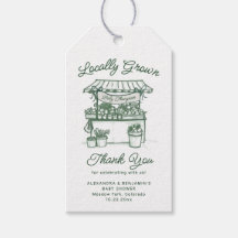 Locally Grown Sage Green Farmer Market Baby Shower