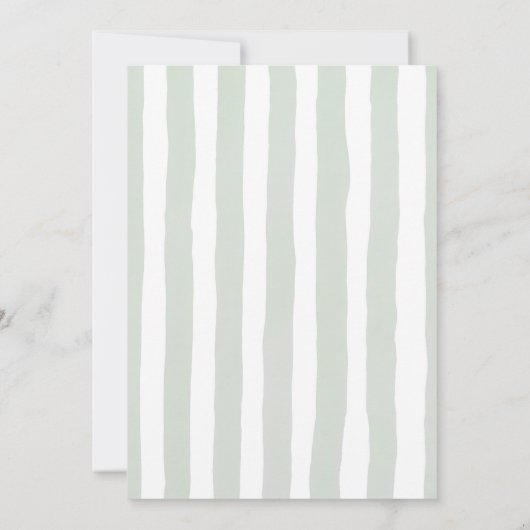 Locally Grown Sage Green Hand Drawn Baby Shower Einladung (Rückseite)