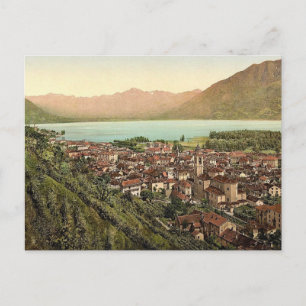 Locarno, allgemeine Sicht, Tessin, Schweiz Vintag Postkarte