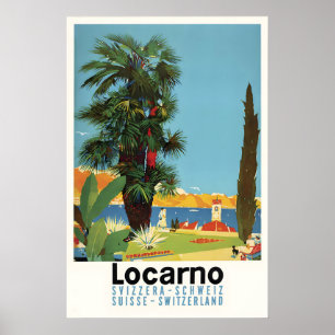 Locarno Schweiz Reiseplakat Lago Maggiore Poster