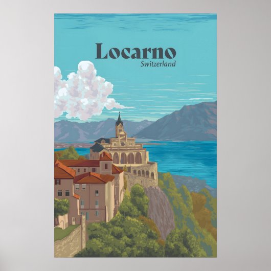 Locarno Schweiz Reiseplakat Poster (Vorne)